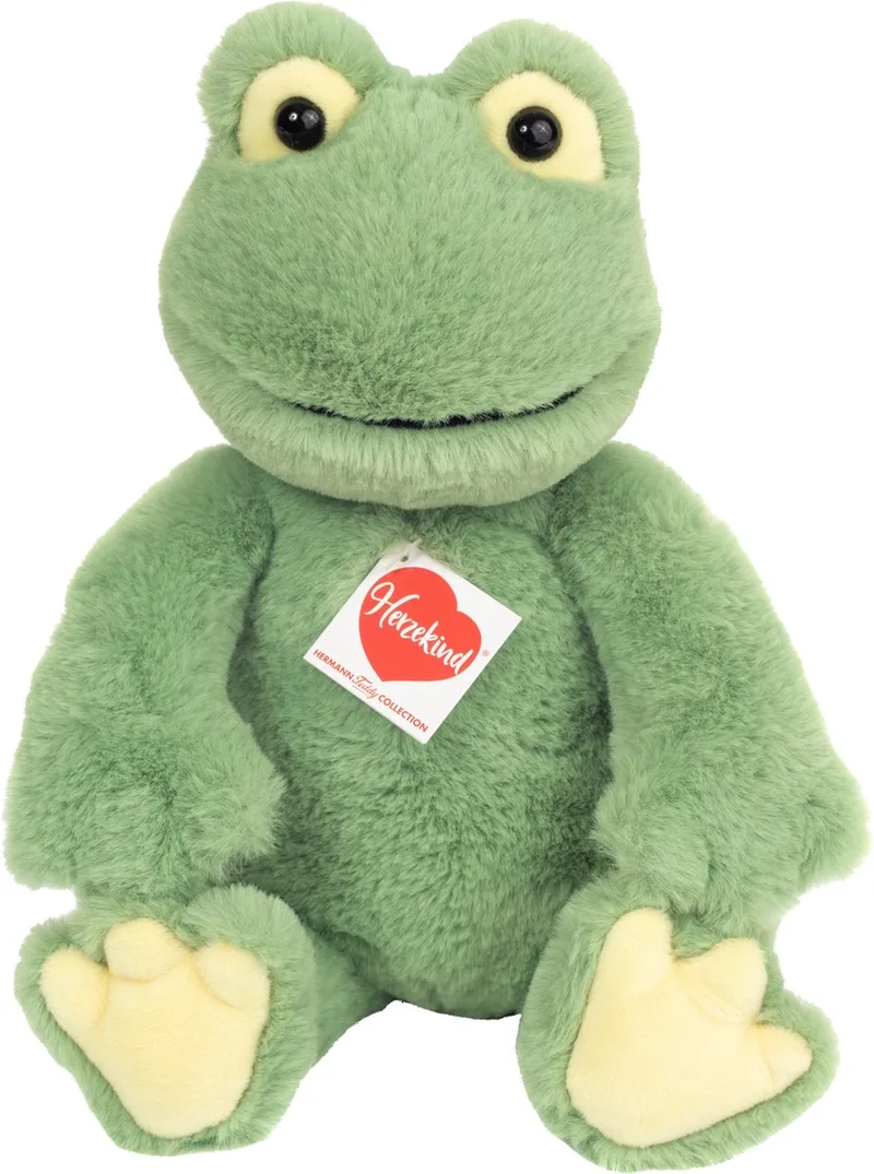 Knuffeldier Kikker - zachte pluche stof - premium knuffels - 32 cm von Hermann Teddy Collection in Grün – Produktfoto