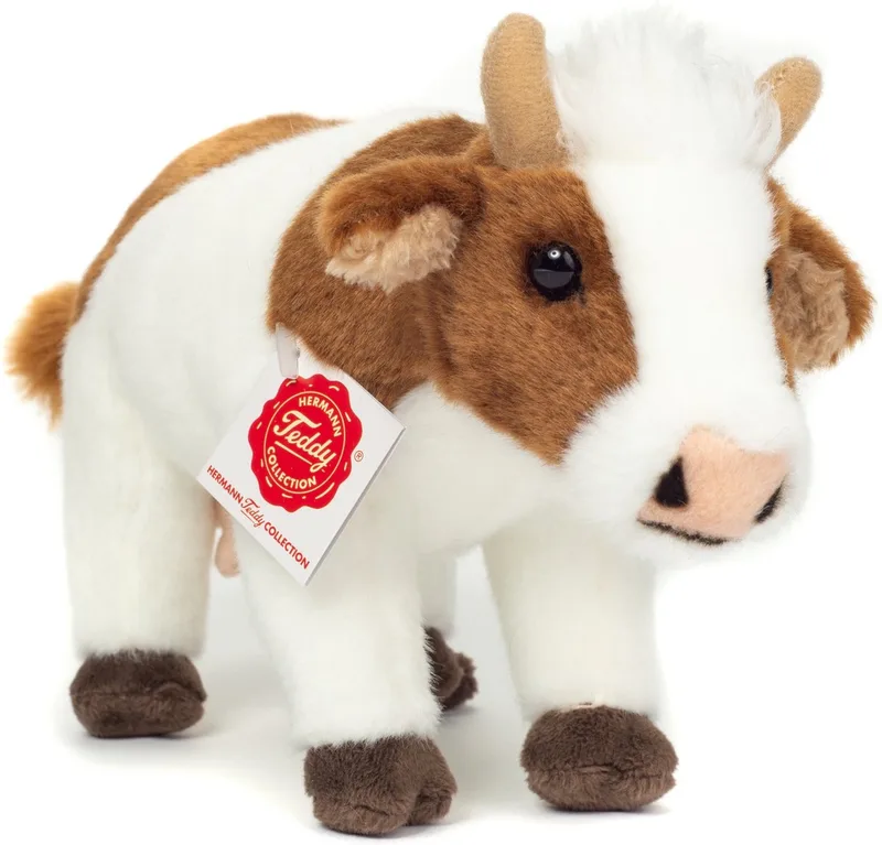 Knuffeldier Koe - zachte pluche stof - premium knuffels - bruin/wit - 23 cm - Boerderij von Hermann Teddy Collection in Braun – Produktfoto