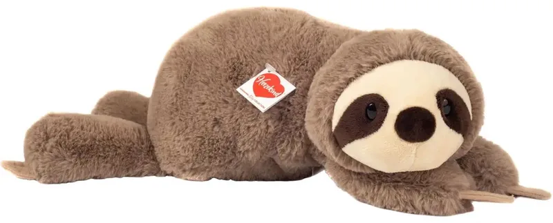 Knuffeldier Luiaard - zachte pluche stof - premium knuffels - 48 cm - Bosdieren de Hermann Teddy Collection en Lichtbruin – photo produit