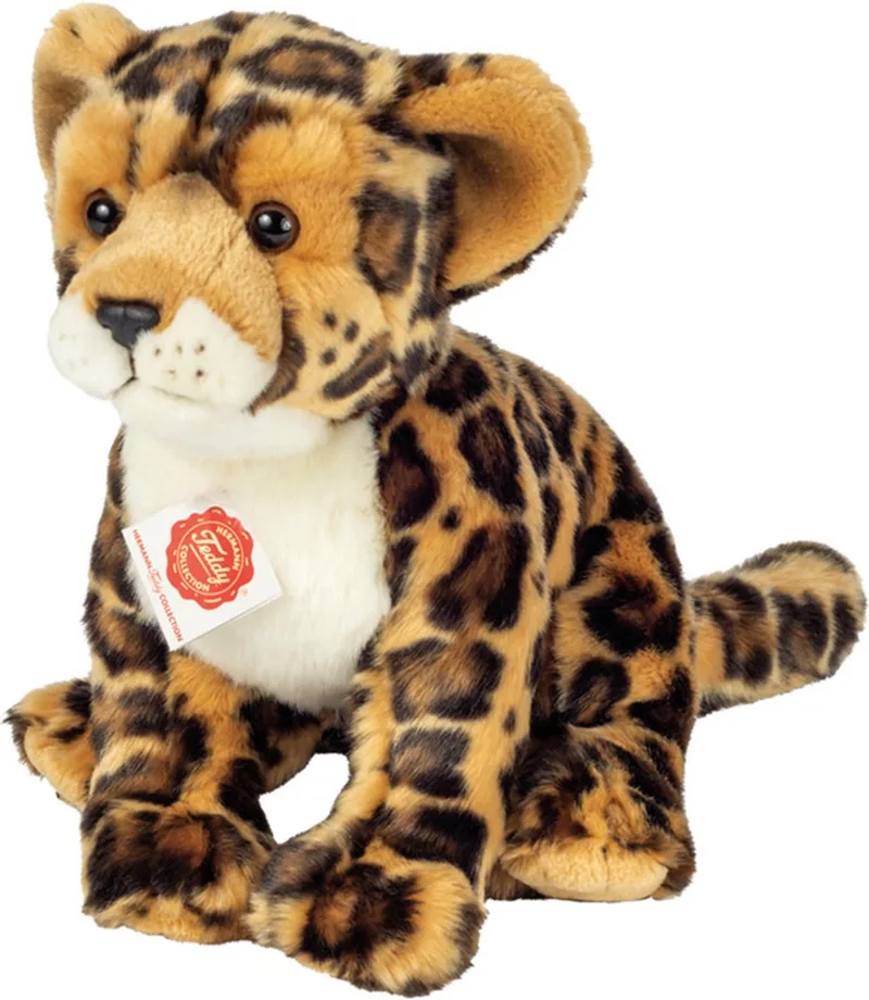 Teddy Hermann® Kuscheltier Leopard sitzend 27 cm, zum Teil aus recyceltem Material von Hermann Teddy Collection in Lichtbruin – Produktfoto