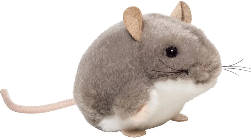 Knuffeldier Muis - pluche stof - premium kwaliteit knuffels - 9 cm by Hermann Teddy Collection in Grey – product photo
