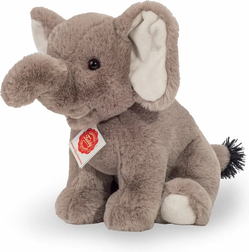 Knuffeldier Olifant - zachte pluche stof - premium knuffels - 25 cm von Hermann Teddy Collection in Grau – Produktfoto