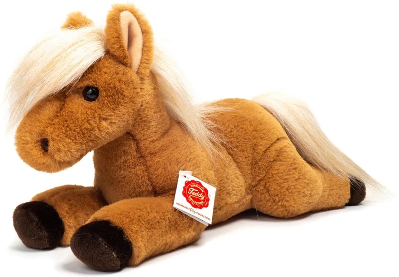 Knuffeldier Paard liggend - zachte pluche stof - premium knuffels - 34 cm by Hermann Teddy Collection in Lichtbruin – product photo
