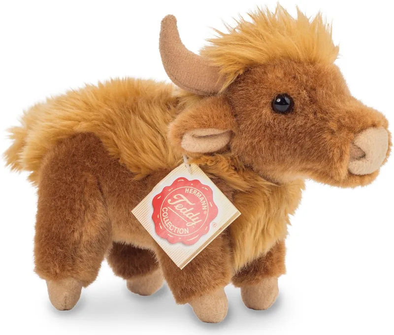 Knuffeldier Schotse hooglander koe - zachte pluche stof - premium knuffels - 17 cm - Boerderij de Hermann Teddy Collection en Marron – photo produit