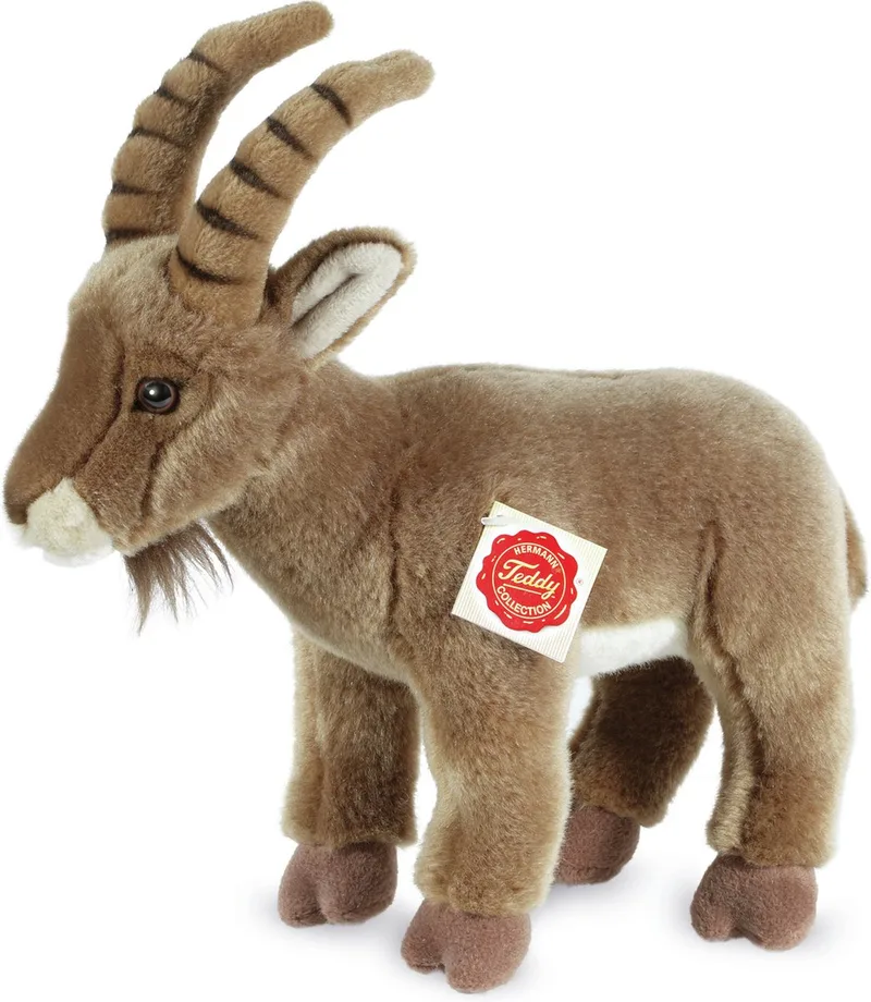 Knuffeldier Steenbok - zachte pluche stof - premium knuffels - 26 cm de Hermann Teddy Collection en Marron – photo produit