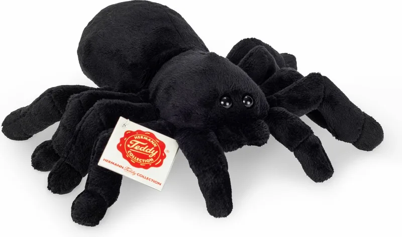 Knuffeldier Vogelspin - zachte pluche stof - premium knuffels - 16 cm - Spinnen de Hermann Teddy Collection en Noir – photo produit