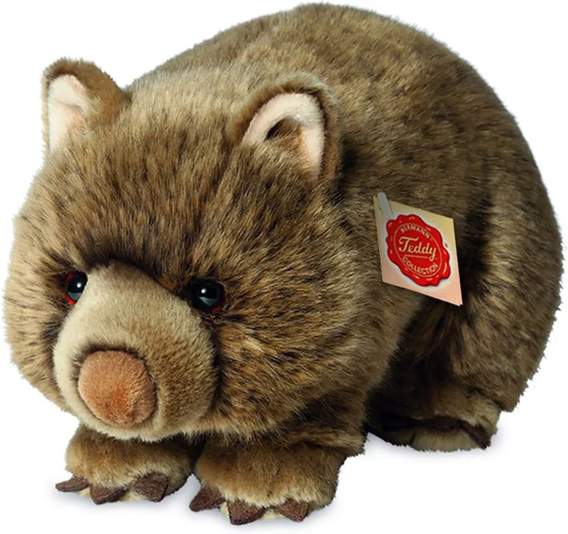 Knuffeldier Wombat - zachte pluche stof - premium knuffels - 26 cm - Wombats de Hermann Teddy Collection en Marron – photo produit