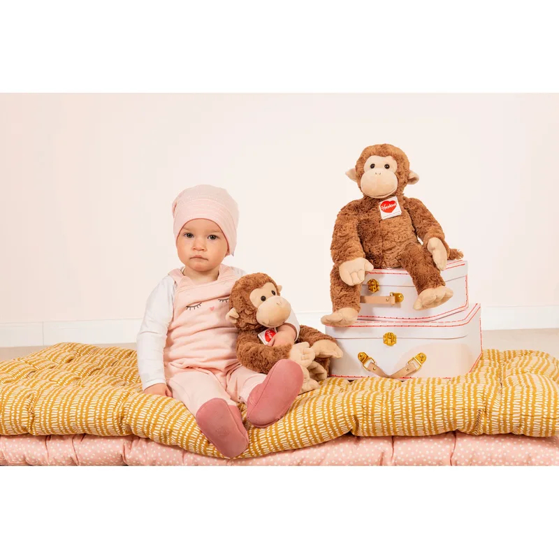 Kuscheltier Äffchen Yoyo 39cm de Hermann Teddy Collection en Marron, 39 × 13 × 12 mm – photo produit 2 sur 2