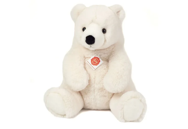 Kuscheltier Eisbär sitzend 35 cm de Hermann Teddy Collection en Blanc – photo produit