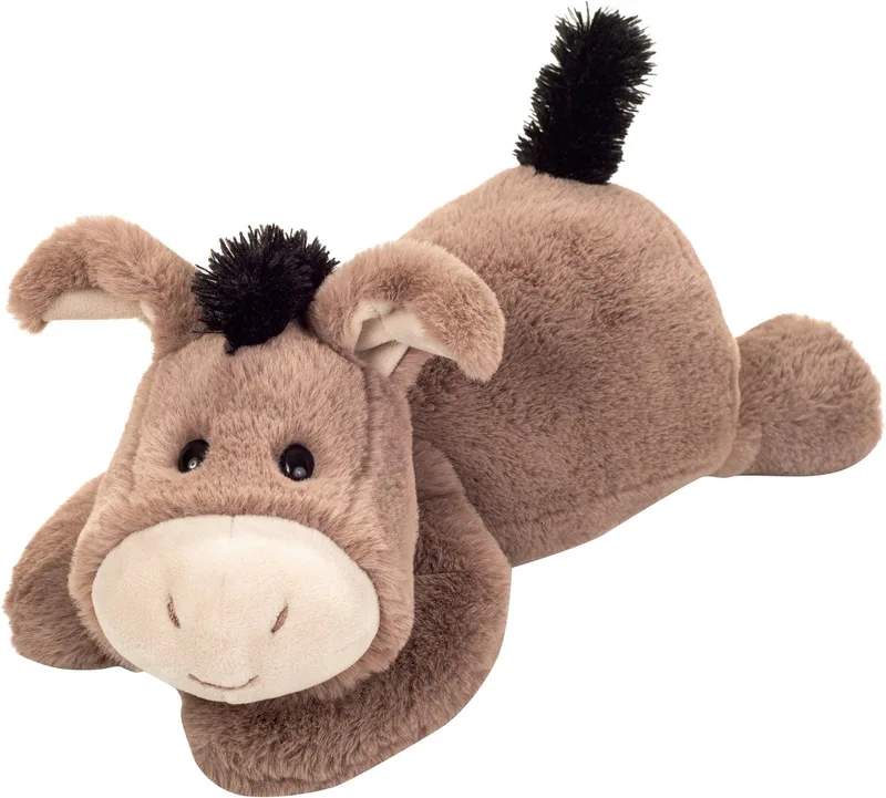 Kuscheltier Esel Eddy, liegend, 38 cm, zum Teil aus recyceltem Material by Hermann Teddy Collection in Grey – product photo 1 of 3
