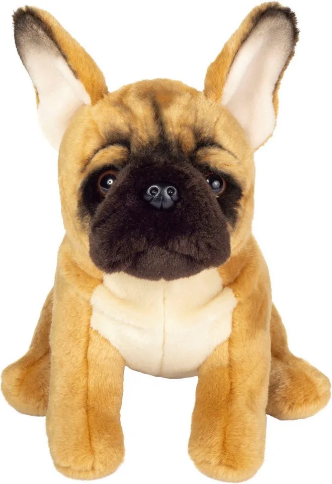 Kuscheltier Französische Bulldogge, 27 cm, zum Teil aus recyceltem Material by Hermann Teddy Collection in Brown – product photo