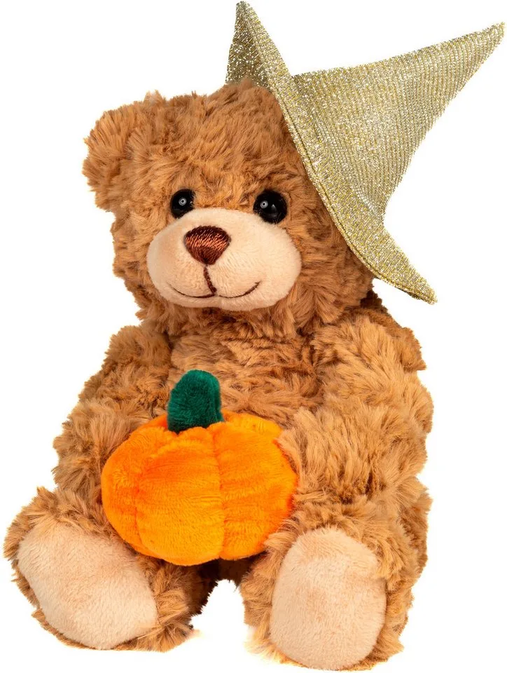 Kuscheltier Halloween Teddy mit Kürbis, 20 cm fra Hermann Teddy Collection i Brun – produktbillede