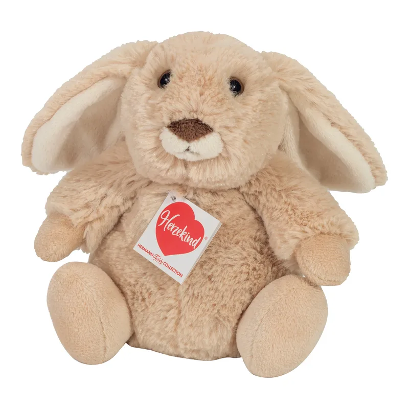 Kuscheltier Häschen Polli 15cm von Hermann Teddy Collection in Beige, 15 mm – Produktfoto