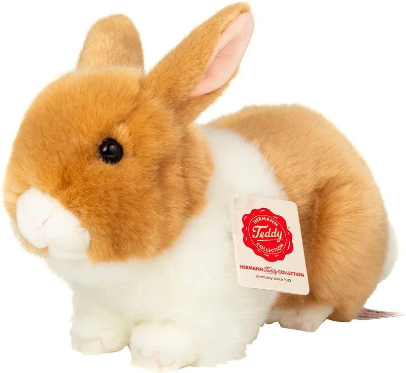 Kuscheltier Hase beige-weiss, 23 cm från Hermann Teddy Collection i Beige – produktbild
