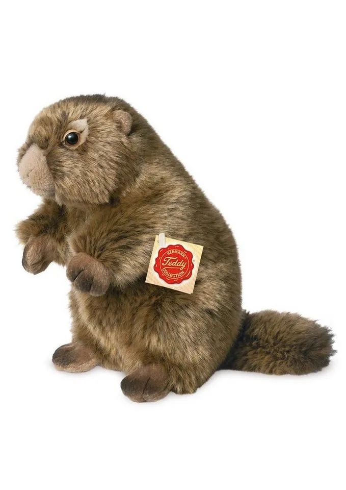Kuscheltier Murmeltier, 20 cm, zum Teil aus recyceltem Material von Hermann Teddy Collection in Braun – Produktfoto
