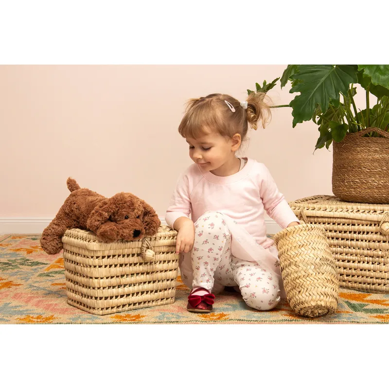 Kuscheltier Schlenkerhund 28 cm von Hermann Teddy Collection in Braun, 28 × 10 × 9 mm – Produktfoto