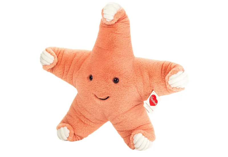 Kuscheltier Seestern Fluffy, 40 cm de Hermann Teddy Collection en Orange – photo produit