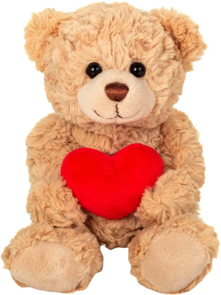 Kuscheltier Teddy mit Herz 20 cm de Hermann Teddy Collection en Beige – photo produit