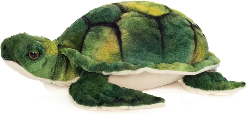 Kuscheltier Wasserschildkröte, 23 cm, zum Teil aus recyceltem Material de Hermann Teddy Collection en Vert – photo produit