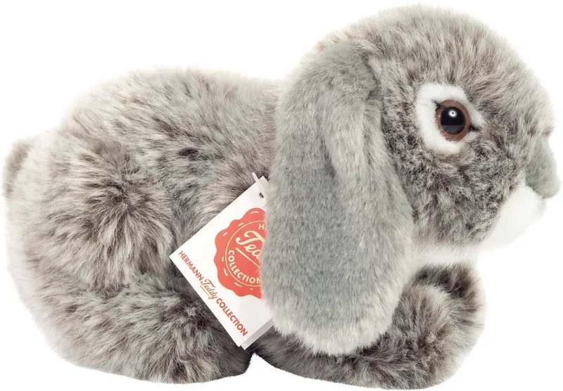 Kuscheltier Widderkaninchen 18 cm, zum Teil aus recyceltem Material by Hermann Teddy Collection in Grey – product photo