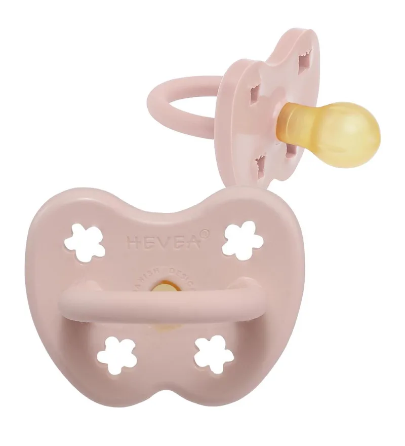 Fopspeen - 0-3 mnd. - Natuurlijk Rubber - Powder Roze m. B de Hevea – photo produit