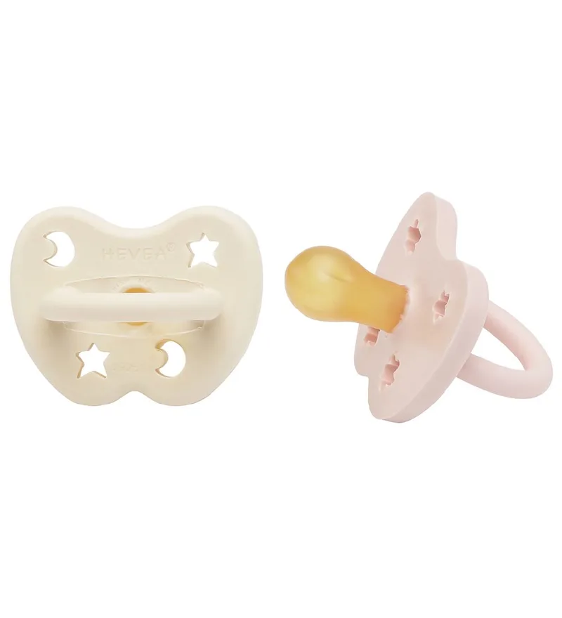 Fopspenen - 0-3 mnd. - 2-pack - Natuurlijk Rubber - Powder de Hevea – photo produit