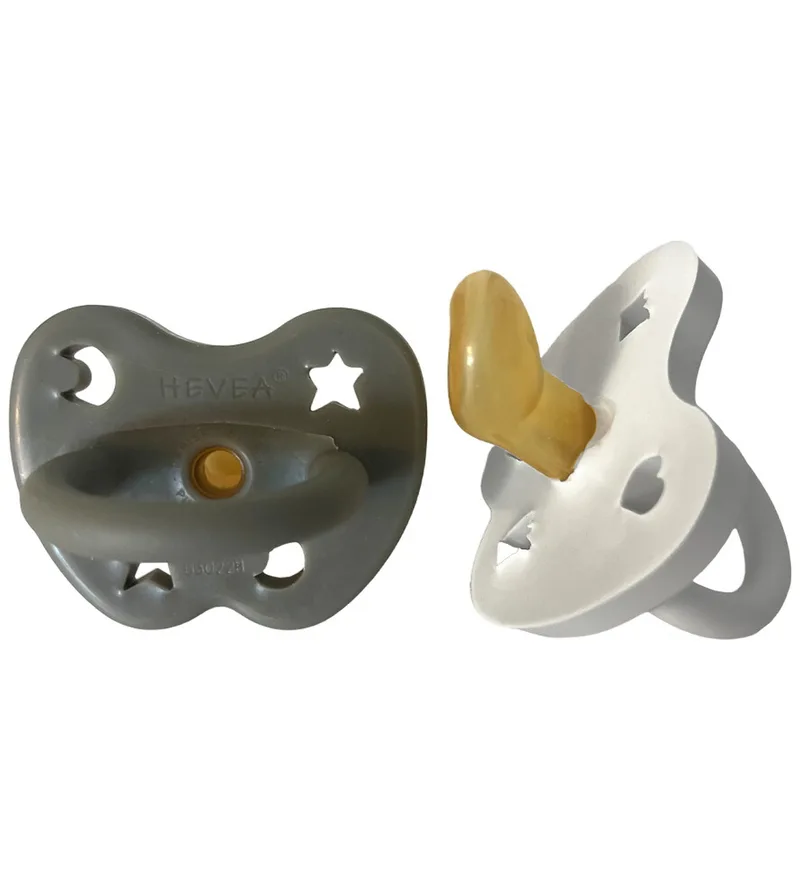 Fopspenen - 3-36 mnd. - 2-pack - Natuurlijk Rubber - Stone by Hevea – product photo