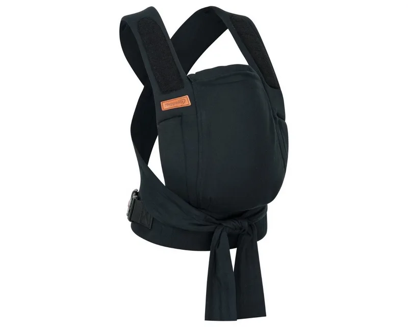 Babytrage Bondolino b.pure, Komforttrage ab Geburt (3 - 20 kg) Bauchtrage, Rückentrage & Hüfttrage van Hoppediz in Schwarz – productfoto