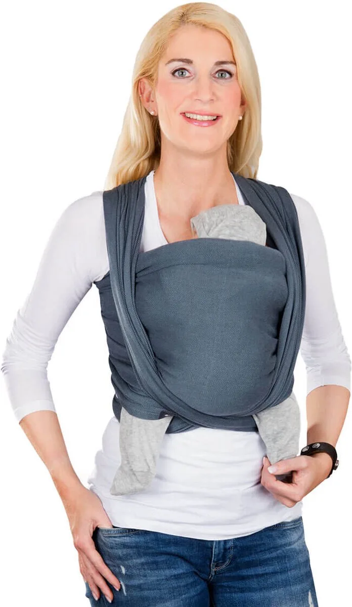 Draagdoek Hoppediz Ultralight Hamburg (4,60m) by Hoppediz in Stone – product photo
