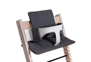 Hochstuhlauflage Hochstuhl Sitzkissen Set für Stokke Tripp Trapp von Hoppediz in Grau, Rot – Produktfoto 1 von 5