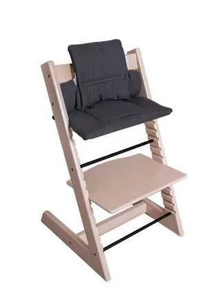 Hochstuhlauflage Hochstuhl Sitzkissen Set für Stokke Tripp Trapp von Hoppediz in Grau, Rot – Produktfoto 4 von 5