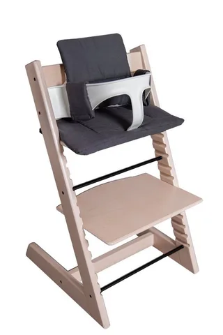 Hochstuhlauflage Hochstuhl Sitzkissen Set für Stokke Tripp Trapp von Hoppediz in Grau, Rot – Produktfoto 3 von 5