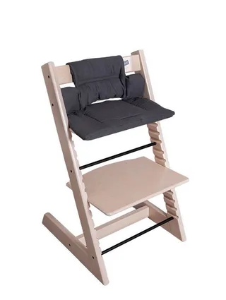 Hochstuhlauflage Hochstuhl Sitzkissen Set für Stokke Tripp Trapp von Hoppediz in Grau, Rot – Produktfoto 5 von 5