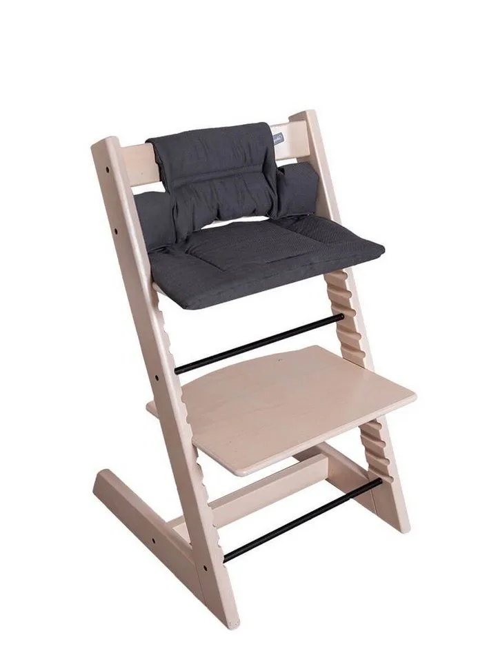 Hochstuhlauflage Hochstuhl Sitzkissen Set für Stokke Tripp Trapp von Hoppediz in Grau, Rot – Produktfoto 5 von 5