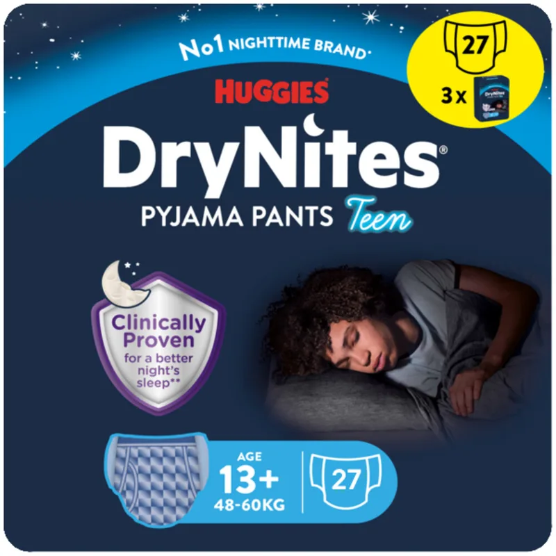 3x Huggies Absorberende Luierbroekjes Boy 13+ jaar 9 stuks van Huggies – productfoto