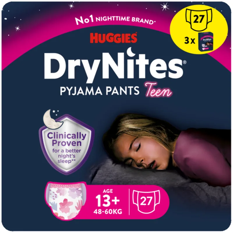 8x Huggies Absorberende Luierbroekjes Girl 13+ jaar 9 stuks van Huggies – productfoto