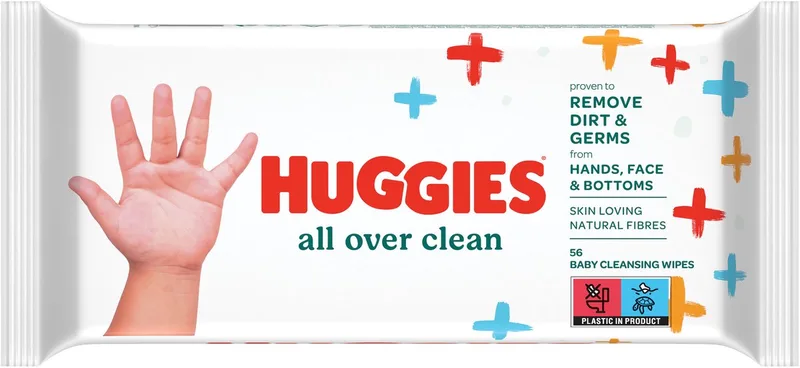 Billendoekjes All Over Clean – 1x56 stuks – Voor Billen, Handjes & Gezicht by Huggies – product photo
