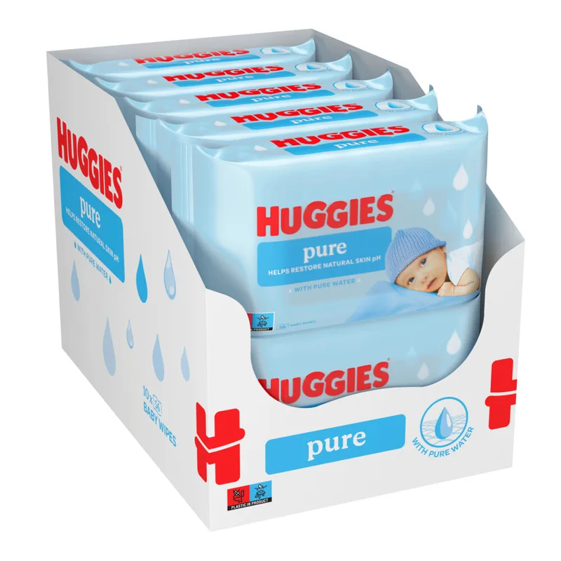 Billendoekjes Pure 99% Water 18x56 = 1008 stuks von Huggies – Produktfoto