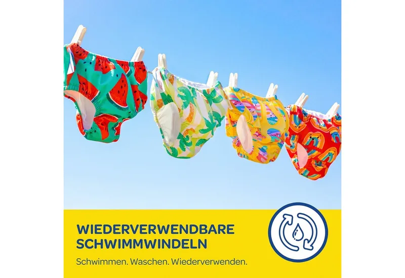 Little Swimmers - Zwemluier wasbaar - maat 3/4 - 11 tot 14 kg - herbruikbaar zwembroekje - 1 stuk fra Huggies – produktbillede 5 af 5