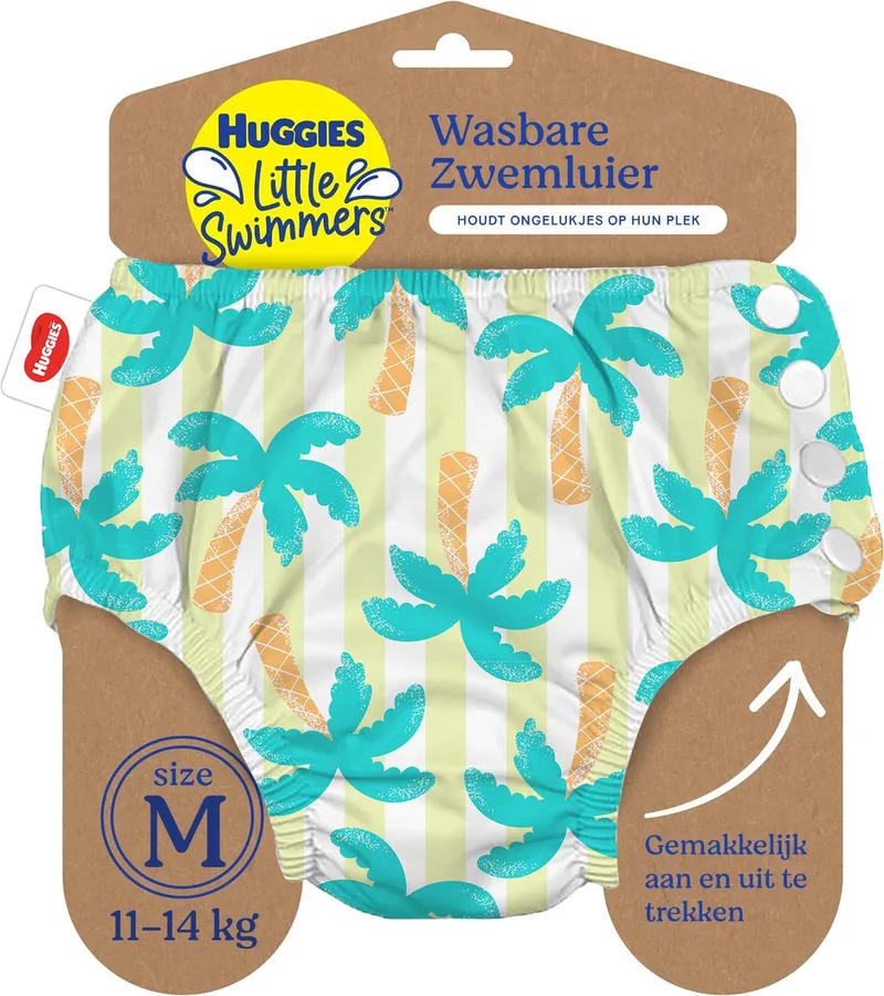 Little Swimmers - Zwemluier wasbaar - maat 3/4 - 11 tot 14 kg - herbruikbaar zwembroekje - 1 stuk van Huggies – productfoto