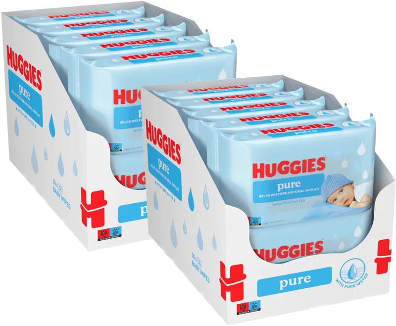 Pure - Billendoekjes - 2016 babydoekjes - 36 x 56 de Huggies – photo produit