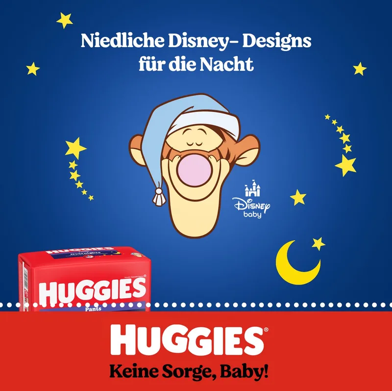 Windeln Overnight Pants Größe 4 (9-14 kg), Nachtwindeln 104 Stk de Huggies – photo produit