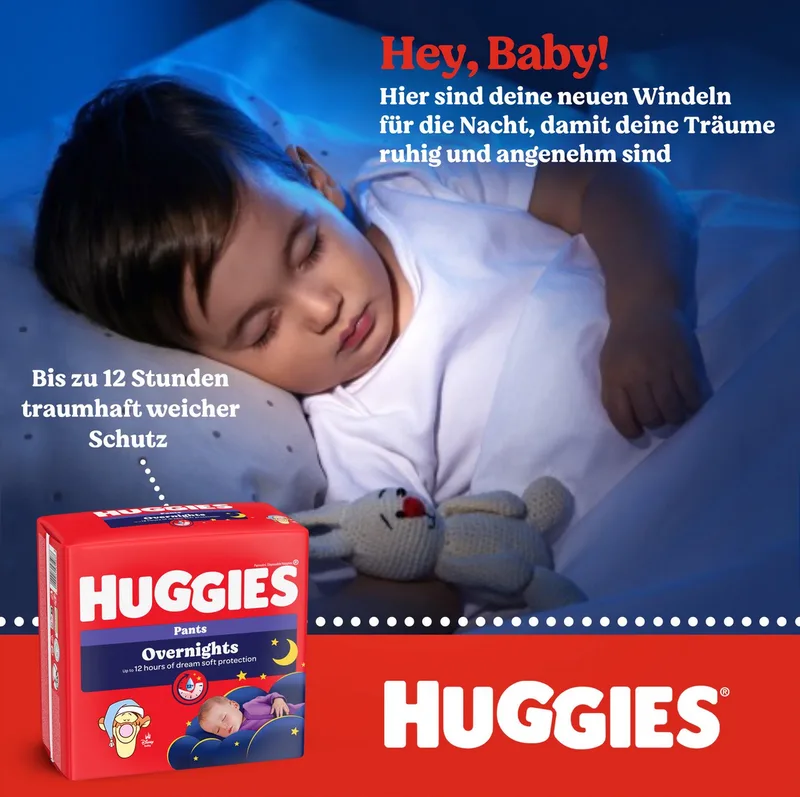 Windeln Overnight Pants Größe 6 (15-25 kg), Nachtwindeln, 88 St. de Huggies – photo produit