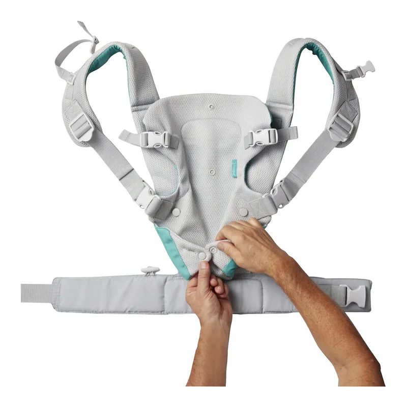Babydrager Flip Light & Airy 4in1 Mesh van Infantino in Grijs, 81 × 46 × 10 mm – productfoto 2 van 3