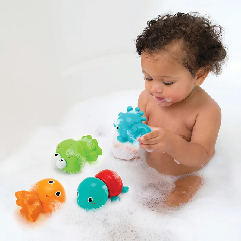 Badspeelgoed spuitdieren van Infantino in Meerkleurig, 63 × 40 × 63 mm – productfoto 1 van 3