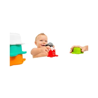 Badespielzeug Stapelbecher by Infantino in Multicolour, 10,2 × 10,2 × 16,8 mm – product photo 2 of 3