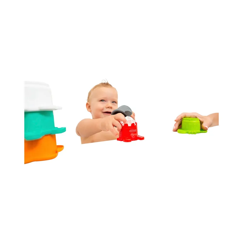 Badespielzeug Stapelbecher by Infantino in Multicolour, 10,2 × 10,2 × 16,8 mm – product photo 2 of 3