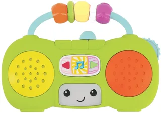 Music & Light Pretend Mini Boombox rammelaar van Infantino in Meerkleurig – productfoto 1 van 3