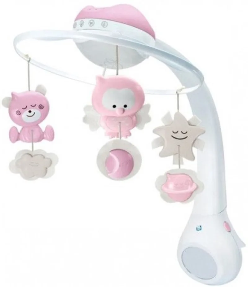 muziekmobiel projector babykamer 3-in-1 roze rustgevend. van Infantino in Meerkleurig – productfoto