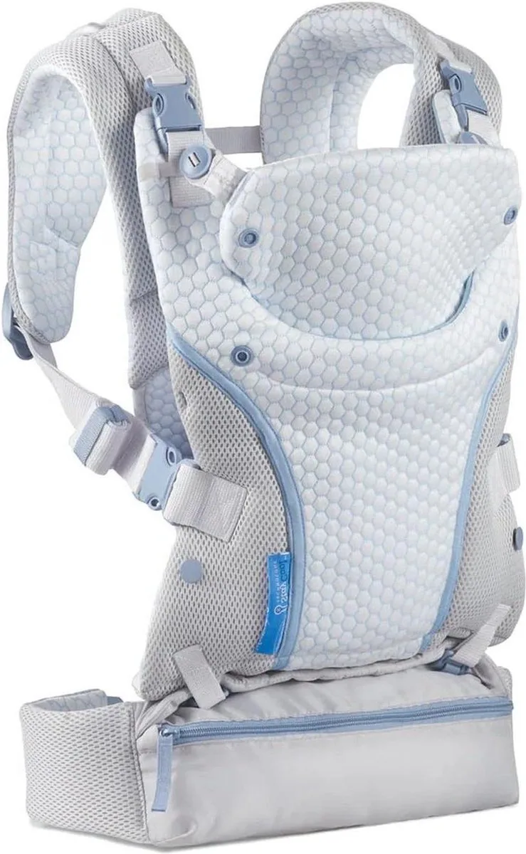 Omvormbare Draagzak Staycool 4 in 1 - Ergonomisch Ontwerp - Handige Opbergzak - Verstelbaar - Baby Peuter - 36-18 kg - Grijs van Infantino in Meerkleurig – productfoto